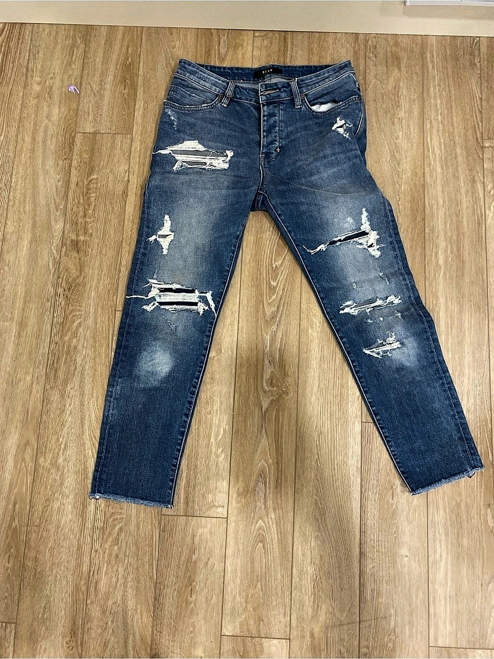 Neuw Distressed Slim Jeans in Blue